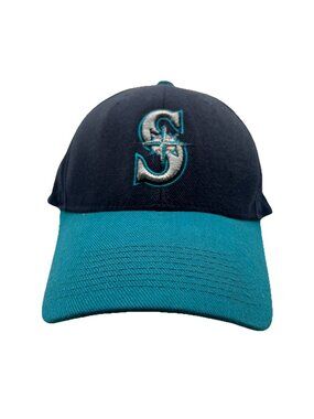 Seattle Mariners Vintage 90's Strapback Baseball Hat Cap Twins Enterprises Wool